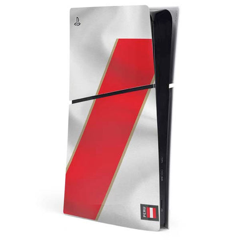 Peru Soccer Flag PS5 Slim Digital Edition Console Skin